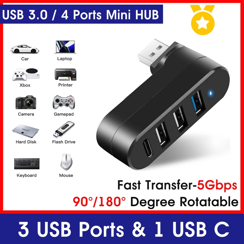 Laptop Accessories Box - 미니 스플리터 4 포트 USB 허브