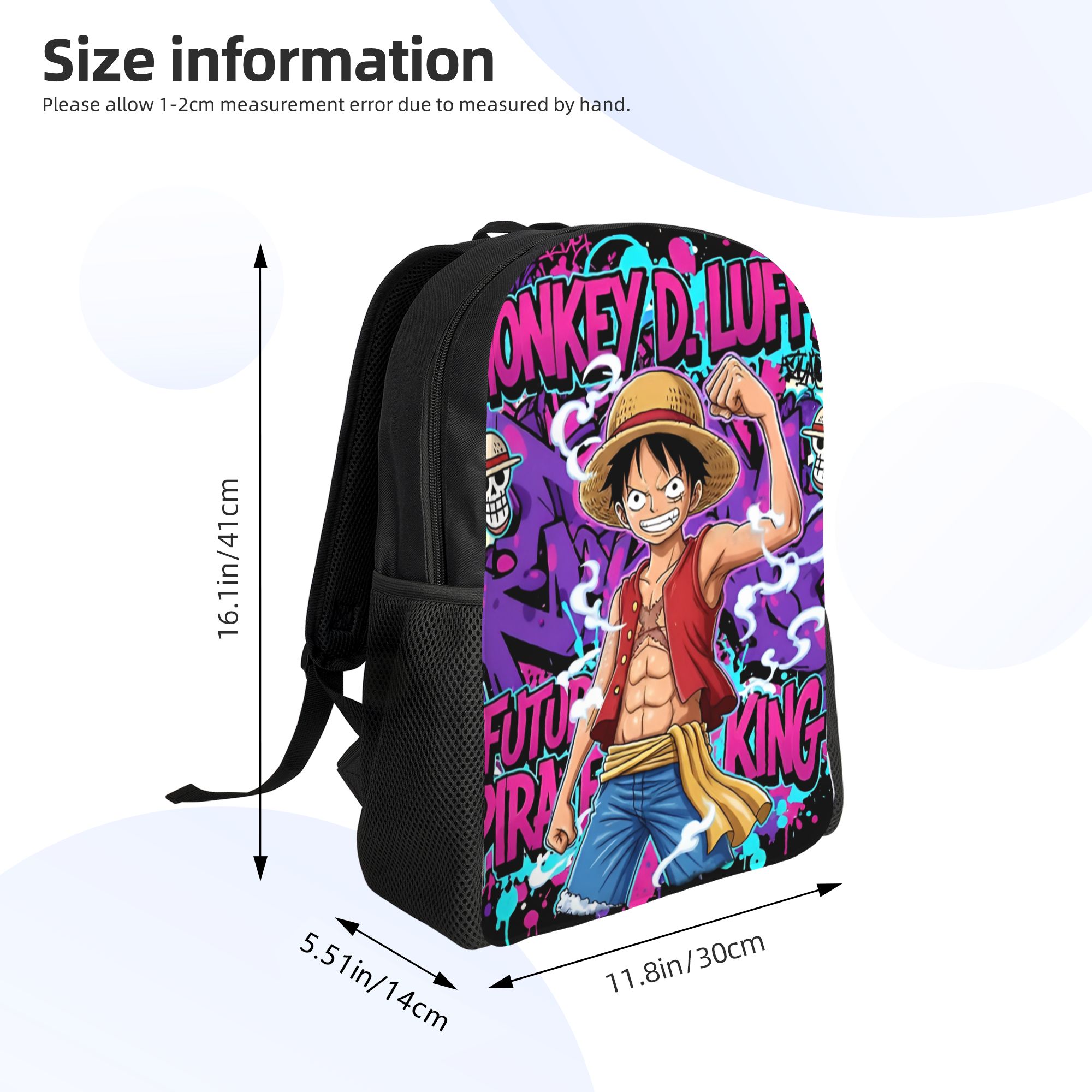 맞춤형 원피스 루피 여행 백팩 남녀공용 학교 노트북 가 - Laptop Accessories Bag For Men 리뷰 및 가격