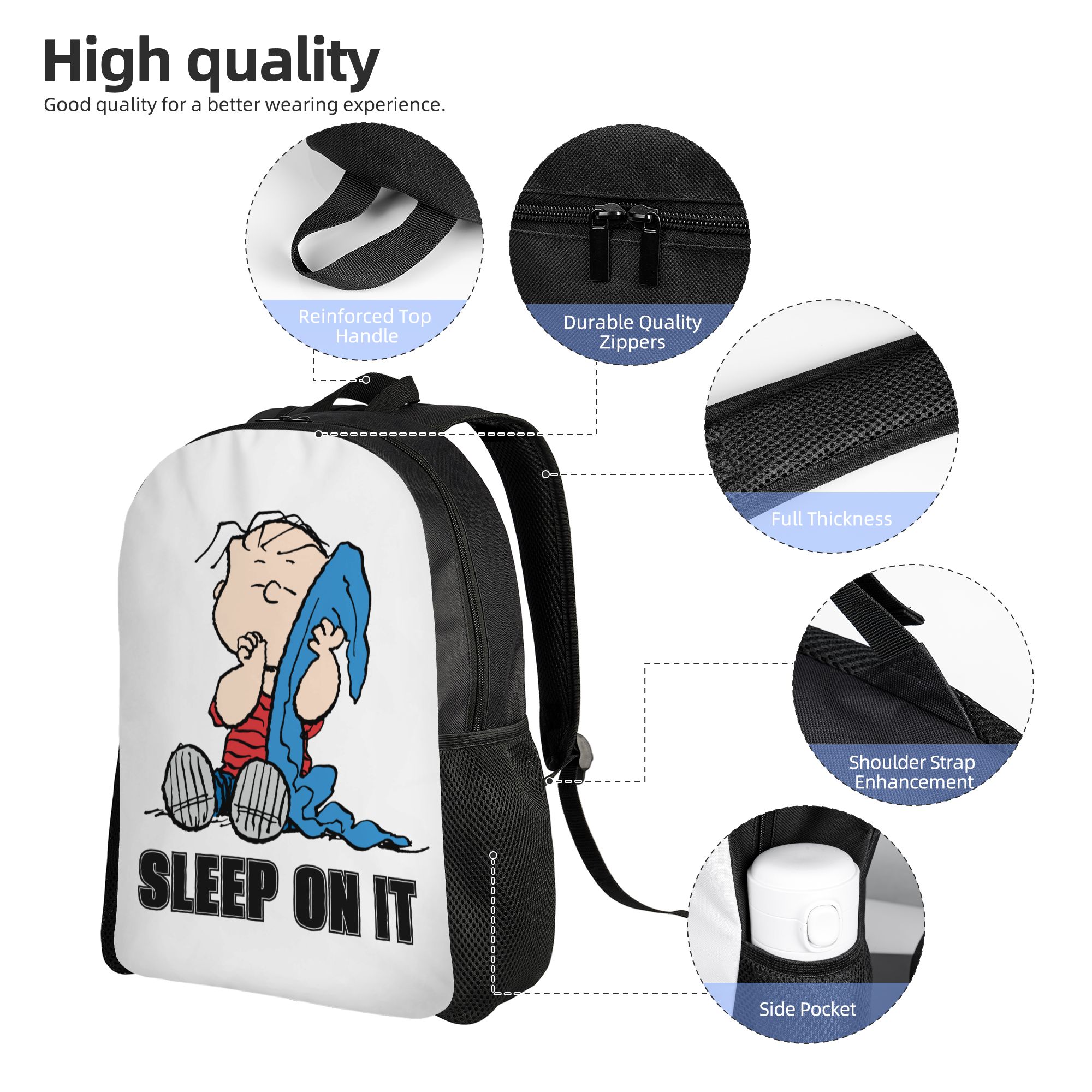 스누피 피넛츠 라이누스 & 백팩 남성용 여성용 멋진 학 - Laptop Accessories Gifts For Men 리뷰 및 가격