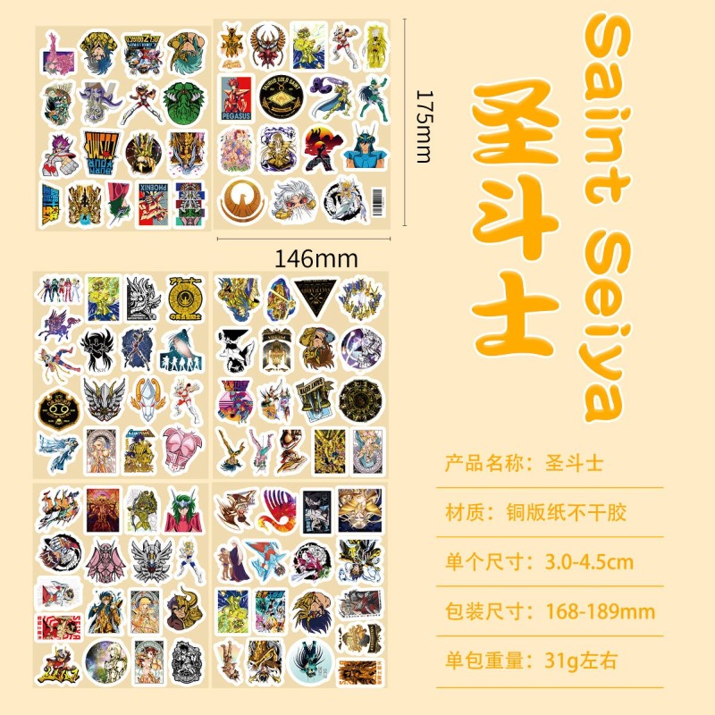 101Pcs 세인트 세이야 애니메이션 스티커 만화 캐릭 - Laptop Accessory 리뷰 및 가격