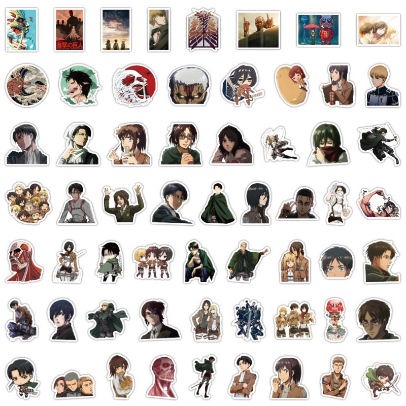 60Pcs 진격의 거인 애니메이션 스티커 귀여운 미적  - Laptop Accessory 리뷰 및 가격
