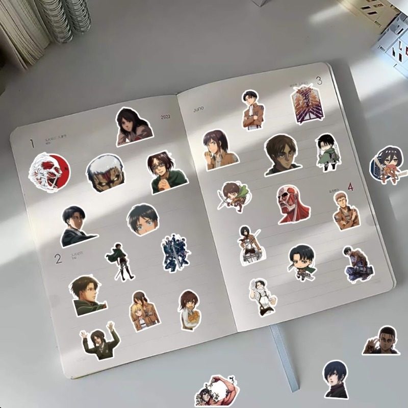 60Pcs 진격의 거인 애니메이션 스티커 귀여운 미적  - Laptop Accessory 리뷰 및 가격