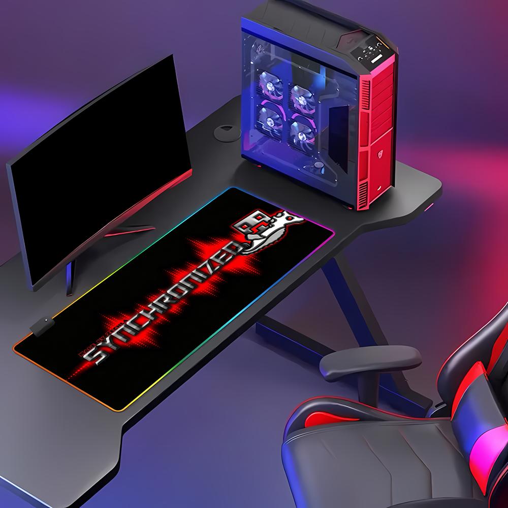 RGB E-스포츠 쿨 마우스 패드 기하학 대시 게임용  - Laptop Accessories Rgb 리뷰 및 가격