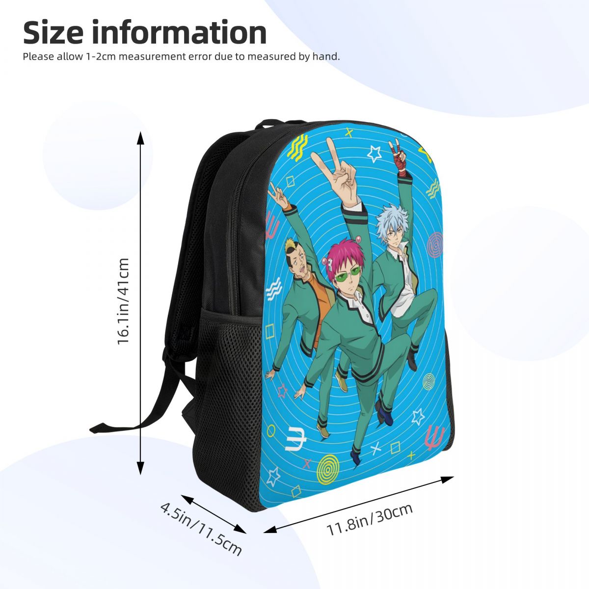 개인화 된 S-Saikies K 만화 귀여운 여행 배낭 - Laptop Accessories Bag For Men 리뷰 및 가격