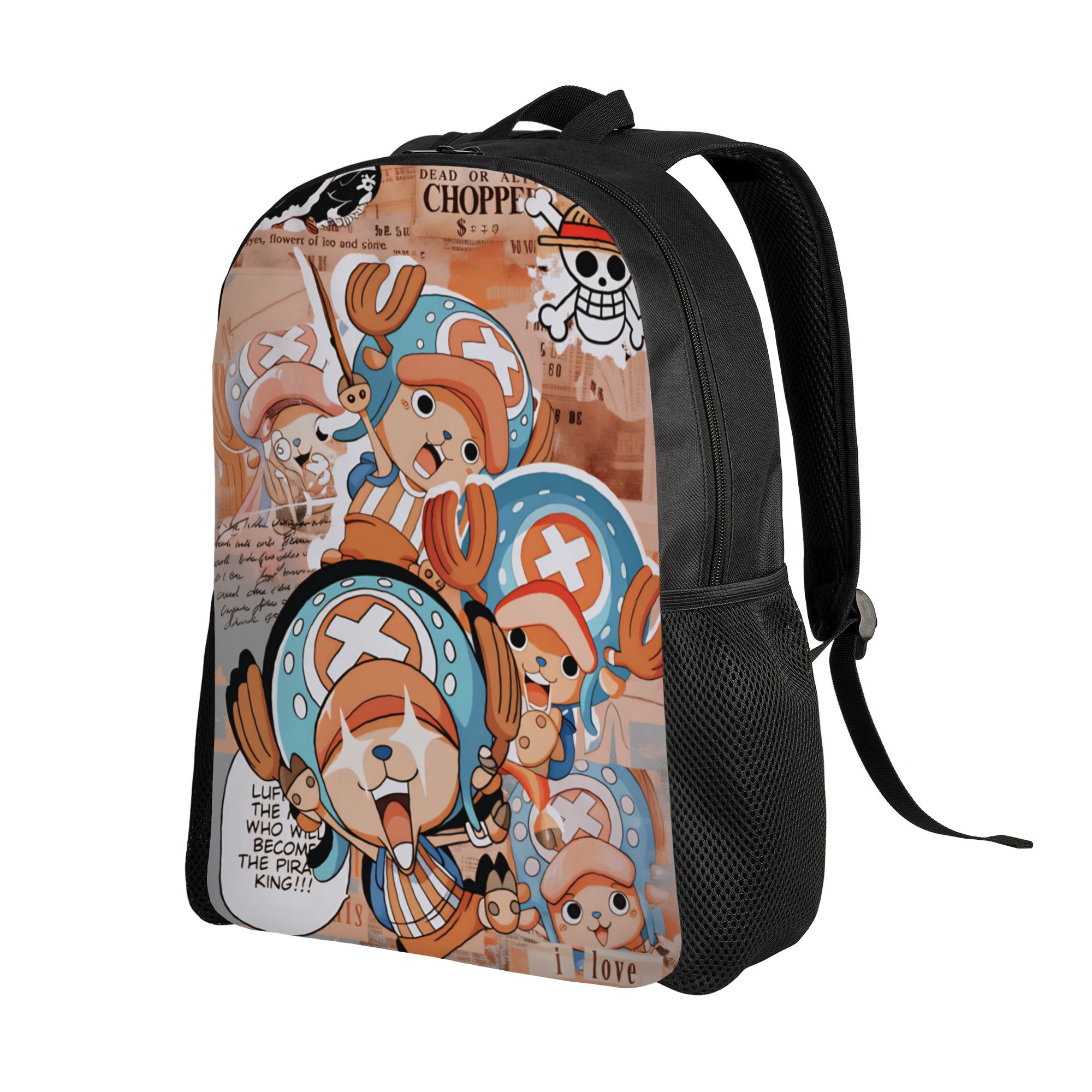 3D 프린트 원피스 토니스 초퍼 백팩 사슴 코믹 대학  - Laptop Accessories Bag For Men 리뷰 및 가격