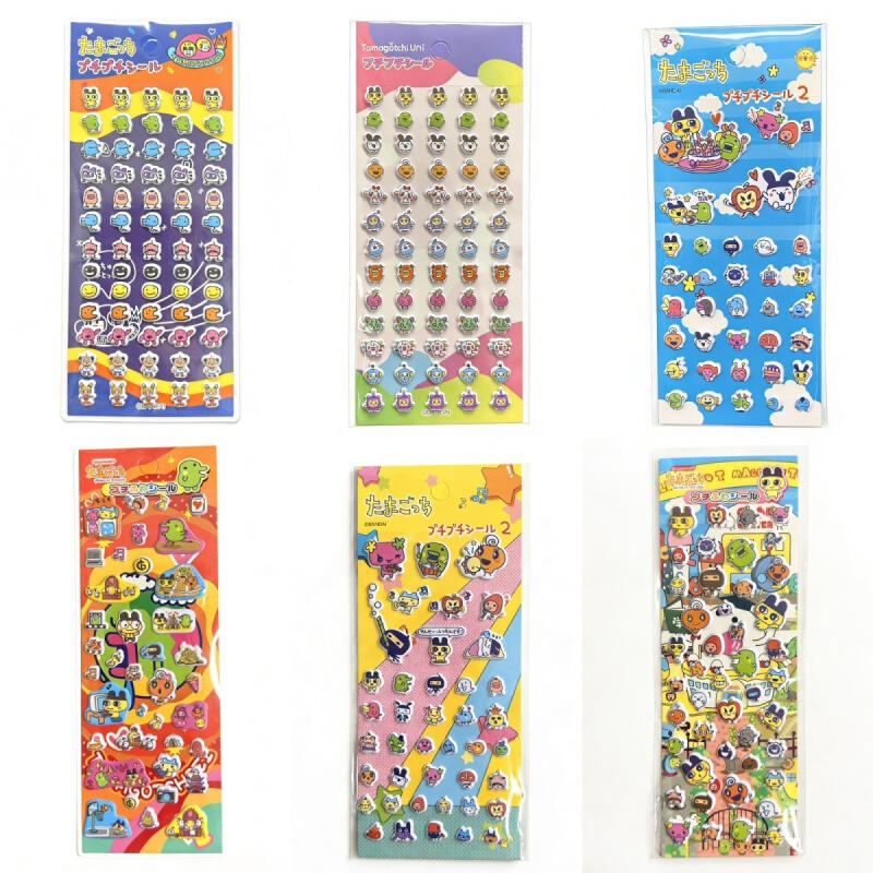 6Pcs Tamagotchi 만화 버블 스티커 창의력  - Laptop Accessory 리뷰 및 가격