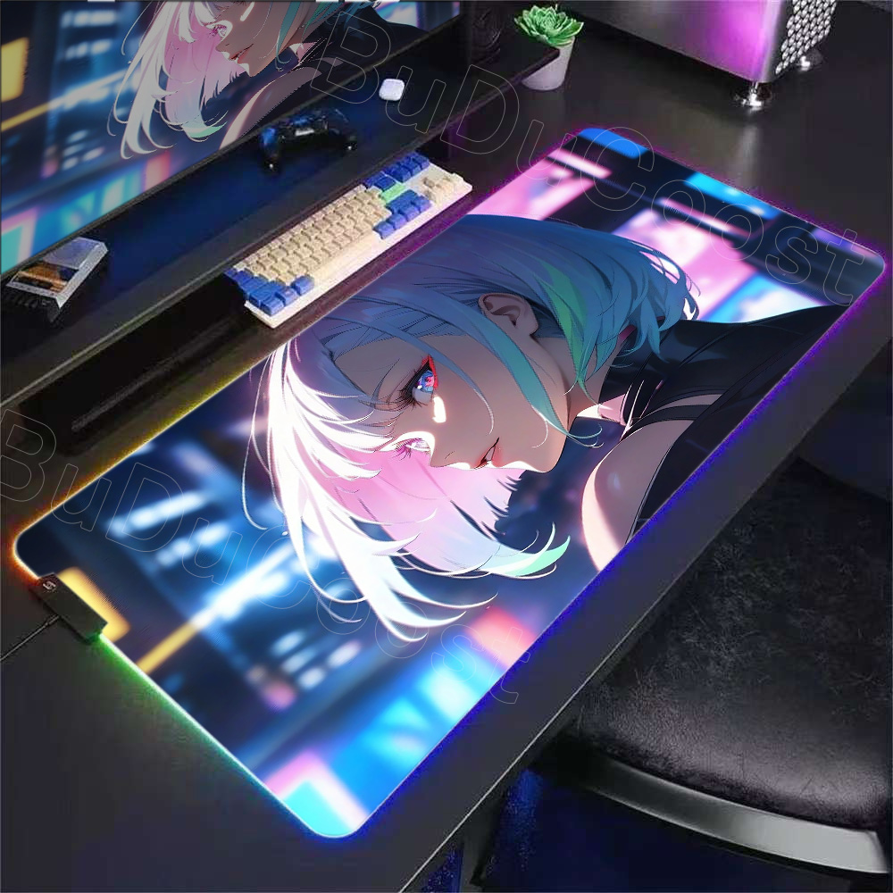 HD 애니메이션 소녀 마우스 패드 RGB 데스크 매트  - Laptop Accessories Rgb 리뷰 및 가격