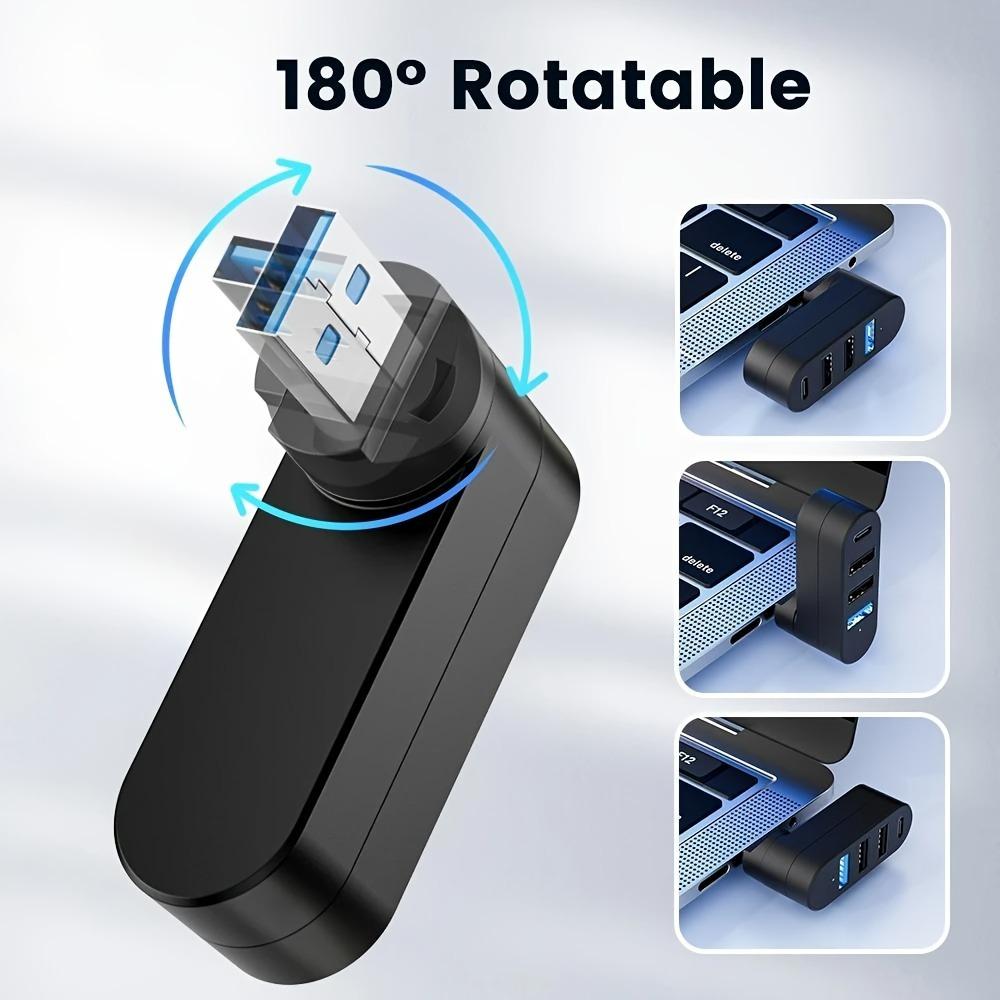 미니 스플리터 4 포트 USB 허브 3.0 박스 회전식 - Laptop Accessories Box 리뷰 및 가격
