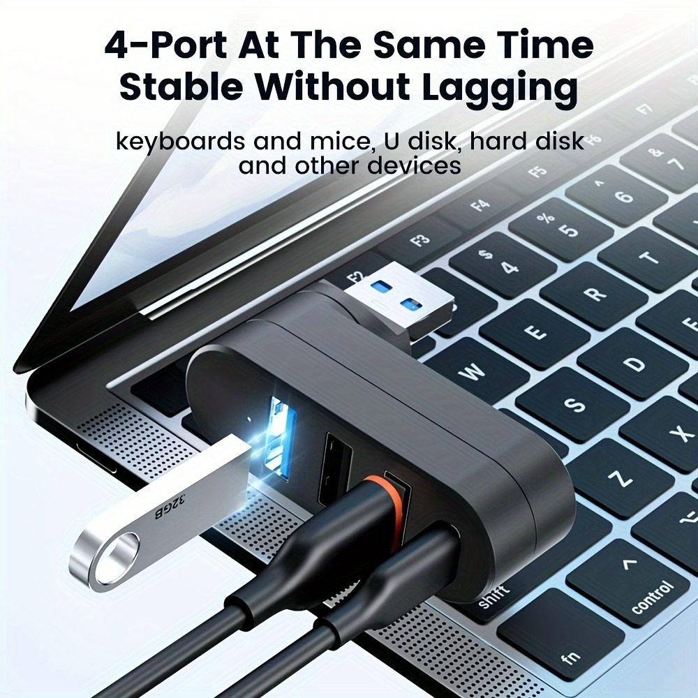 미니 스플리터 4 포트 USB 허브 3.0 박스 회전식 - Laptop Accessories Box 리뷰 및 가격